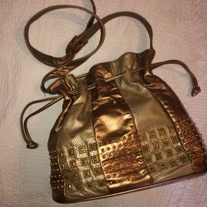 GENUINE LEATHER VINTAGE BUCKET PURSE